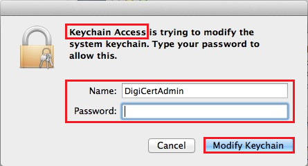 Mac Mavericks Введите имя администратора и пароль