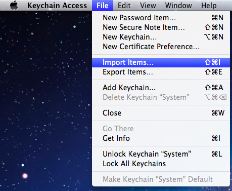 Keychain менеджер, управление файлами